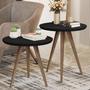 Imagem de Conjunto De Mesa Lateral E Apoio Star Tripé Pés Palito Retrô - JM3 MÓVEIS