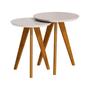 Imagem de Conjunto De Mesa Lateral Redonda Off White Classic Imcal