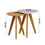 Imagem de Conjunto De Mesa Lateral Redonda Off White Nature Classic Imcal