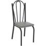 Imagem de Conjunto De Mesa Lotus 75cm Com 4 Cadeiras 121 Preto Assento Platina Artefamol