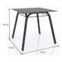 Imagem de Conjunto De Mesa Lotus 75cm Com 4 Cadeiras 121 Preto Assento Platina Artefamol