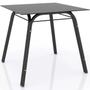 Imagem de Conjunto De Mesa Lotus 75cm Com 4 Cadeiras 121 Preto Assento Platina Artefamol