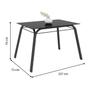 Imagem de Conjunto de Mesa Lotus Vidro SF Preto De 1,07 m Com 4 Cadeiras 119 Platina Artefamol