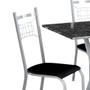 Imagem de Conjunto de Mesa Miami Com 6 Cadeiras Lisboa Branco Liso E Preto