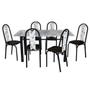 Imagem de Conjunto de Mesa Michelly com 06 Cadeiras 150X75cm Moura