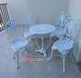 Imagem de Conjunto de Mesa para Jardim Chinês Com Mesa Com Pé Central em Alumínio Fundido Unifer Móveis
