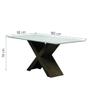 Imagem de Conjunto De Mesa Para Sala de Jantar Off White Dubai 1,80m MDF com 6 Cadeiras Castanho / Preto