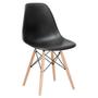 Imagem de Conjunto de Mesa Redonda Eames 100cm Branco + 6 Cadeiras Eiffel Dsw Preto