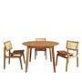 Imagem de Conjunto de Mesa Redonda Tarsila Yescasa com 4 Cadeiras Verônica Espresso Móveis