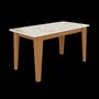 Conjunto de Mesa Sala de Jantar com 6 Cadeiras Roma Cinza/Freijo Off White/Tec Titanio - Indekes Imagem de Conjunto de Mesa Sala de Jantar com 6 Cadeiras Roma Cinza/Freijo Off White/Tec Titanio