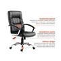 Imagem de Conjunto de Mesa Studio 120 cm com Cadeira de Escritório Presidente Giratória com Relax Office Plus Preta