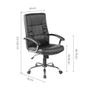 Imagem de Conjunto de Mesa Studio 120 cm com Cadeira de Escritório Presidente Giratória com Relax Office Plus Preta