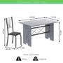 Imagem de Conjunto de Mesa Tampo de Granito Ocre com 4 Cadeiras Lorena Yescasa