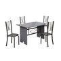 Imagem de Conjunto de Mesa Tampo de Granito Ocre com 4 Cadeiras Lorena Yescasa