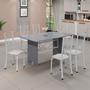 Imagem de Conjunto de Mesa Tampo de Granito Ocre com 6 Cadeiras Lorena Yescasa