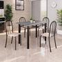 Imagem de Conjunto de Mesa Tubular 100cm X 60cm Tampo em Granito com 4 Cadeiras