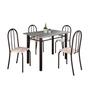 Imagem de Conjunto de Mesa Tubular 100cm X 60cm Tampo em Granito com 4 Cadeiras