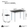 Imagem de Conjunto de Mesa Tubular 100x60cm Tampo em Ardósia Indiano com 4 Cadeiras