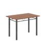 Imagem de Conjunto de Mesa Tubular 100x60cm Tampo em Mdf com 4 Cadeiras Preto / Prata