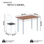 Imagem de Conjunto de Mesa Tubular 100x60cm Tampo em Mdf com 4 Cadeiras