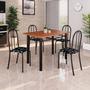 Imagem de Conjunto de Mesa Tubular 100x60cm Tampo em Mdf com 4 Cadeiras
