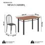 Imagem de Conjunto de Mesa Tubular 100x60cm Tampo em Mdf com 4 Cadeiras
