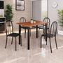 Imagem de Conjunto de Mesa Tubular 100x60cm Tampo em Mdf com 4 Cadeiras
