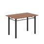 Imagem de Conjunto de Mesa Tubular 100x60cm Tampo em Mdf e 4 Cadeiras Dany Arabesco/Preto