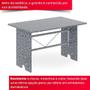 Imagem de Conjunto de Mesa Tubular 4 Cadeiras 120x75cm Mart Perola com Tampo em Granito Ocre Letícia 070 - Tudo de Móveis
