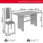 Imagem de Conjunto de Mesa Tubular 6 Cadeiras 140x75cm Mart Prata com Tampo em Granito Ocre Letícia 070 - Tudo de Móveis