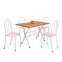Imagem de Conjunto de Mesa Tubular 62 100x60cm Tampo em Mdf com 4 Cadeiras Ane B