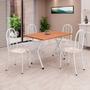 Imagem de Conjunto de Mesa Tubular 62 100x60cm Tampo em Mdf com 4 Cadeiras Ane B