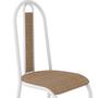 Imagem de Conjunto De Mesa Tubular Bruna Com 4 Cadeiras 058 Tampo BP 91cm Branco Liso Assento Rattan Artefamol