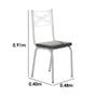 Imagem de Conjunto De Mesa Tubular Malva Vidro Branco 140 cm com 6 Cadeiras 119 Branco Platina Artefamol