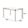Imagem de Conjunto De Mesa Tubular Malva Vidro Branco 140 cm com 6 Cadeiras 119 Branco Platina Artefamol
