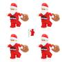 Imagem de Conjunto de minifiguras LEGO Holiday Santa Claus com saco de brinquedos, pacote com 4