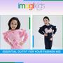 Imagem de Conjunto de Moletom Barbie Big Girls - Moletom Cruzado e Calças de Corrida com Estampa de Chita (10-12 anos)