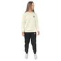 Imagem de Conjunto de Moletom Feminino Blusa Sem Capuz e Calça Jogger Estampado
