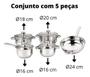 Imagem de Conjunto De Panelas 5 Pcs Inox C/Tampa De Vidro Wincy