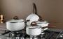 Imagem de Conjunto de Panelas 5 peças antiaderente Ceramic Life com fundo de indução Vanilla Brinox