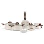 Imagem de Conjunto de Panelas 8 Peças Ceramic Smart Plus Vanilla Brinox 4791/105
