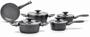 Imagem de Conjunto de Panelas Brinox 5pcs Ceramic Life Orion Preto com Fundo de Indução