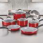 Imagem de Conjunto de Panelas Cuisinart Antiaderente Ceramica Xt Vermelho 11 Peças 54c-11r Vermelho