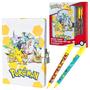 Imagem de Conjunto de Papelaria Pokémon Secret Dairy - Notebook com Fechadura para Crianças