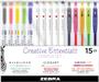 Imagem de Conjunto de papelaria Zebra Pen Creative Essentials, pacote com 15