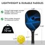 Imagem de Conjunto de pás Pickleball Aihoye Wood com 4 bolas e bolsa de transporte