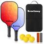 Imagem de Conjunto de pás Pickleball Kreetenny Graphite Fiberglass, pacote com 2