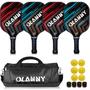 Imagem de Conjunto de pás Pickleball OLANNY com 6 bolas e bolsa de transporte