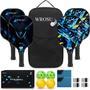 Imagem de Conjunto de pás Pickleball WROSU Carbon Fiber, pacote com 4 unidades, 2024, USAPA