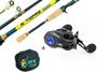 Imagem de Conjunto de Pesca Vara Albatroz Topaz 1,68m 6-12lbs 2P + Carretilha M21 Pro Black Blue (Ref. 208)